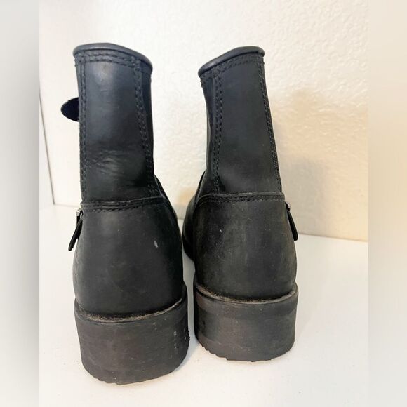 Harley Davidson Motorcycles Women's Leather Boots Short combat boots. 9 - Picture 4 of 9